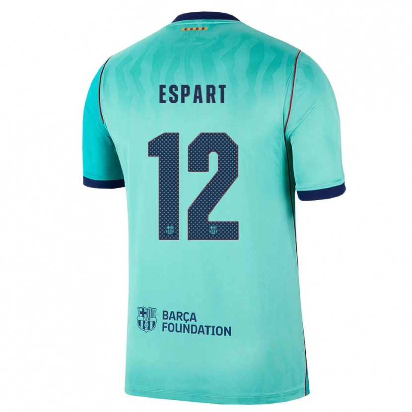 Danxen Pánské Xavi Espart #12 Azurová Tmavě Tyrkysová Královská Modř Třetí Hráčské Dresy 2026/27 Dres