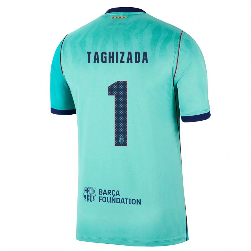 Danxen Pánské Eldar Taghizada #1 Azurová Tmavě Tyrkysová Královská Modř Třetí Hráčské Dresy 2026/27 Dres
