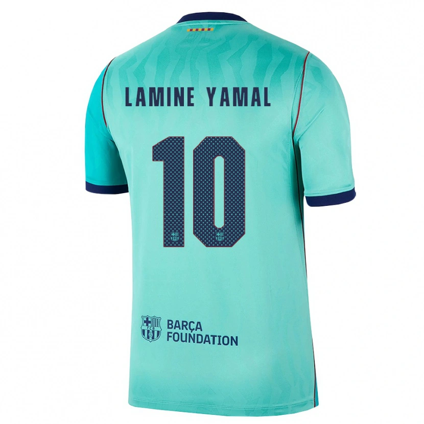 Danxen Pánské Lamine Yamal #10 Azurová Tmavě Tyrkysová Královská Modř Třetí Hráčské Dresy 2026/27 Dres