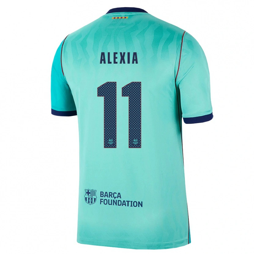 Danxen Pánské Alexia Putellas #11 Azurová Tmavě Tyrkysová Královská Modř Třetí Hráčské Dresy 2026/27 Dres