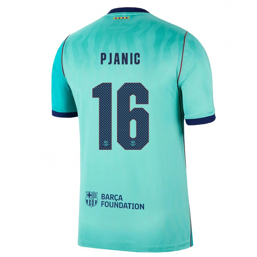 Danxen Pánské Miralem Pjanic #16 Azurová Tmavě Tyrkysová Královská Modř Třetí Hráčské Dresy 2026/27 Dres