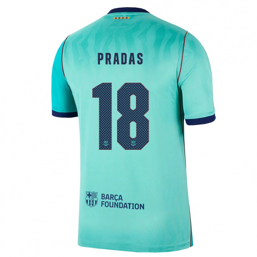 Danxen Pánské Arnau Pradas #18 Azurová Tmavě Tyrkysová Královská Modř Třetí Hráčské Dresy 2026/27 Dres