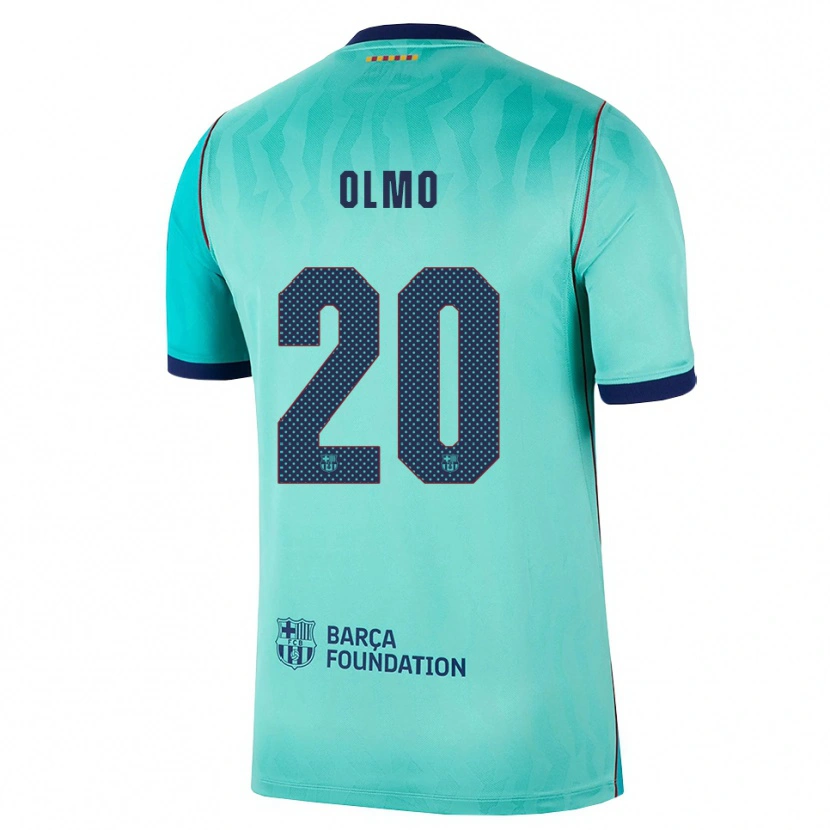 Danxen Pánské Dani Olmo #20 Azurová Tmavě Tyrkysová Královská Modř Třetí Hráčské Dresy 2026/27 Dres