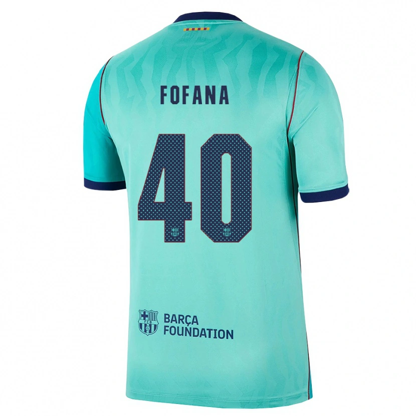 Danxen Pánské Nuhu Fofana #40 Azurová Tmavě Tyrkysová Královská Modř Třetí Hráčské Dresy 2026/27 Dres