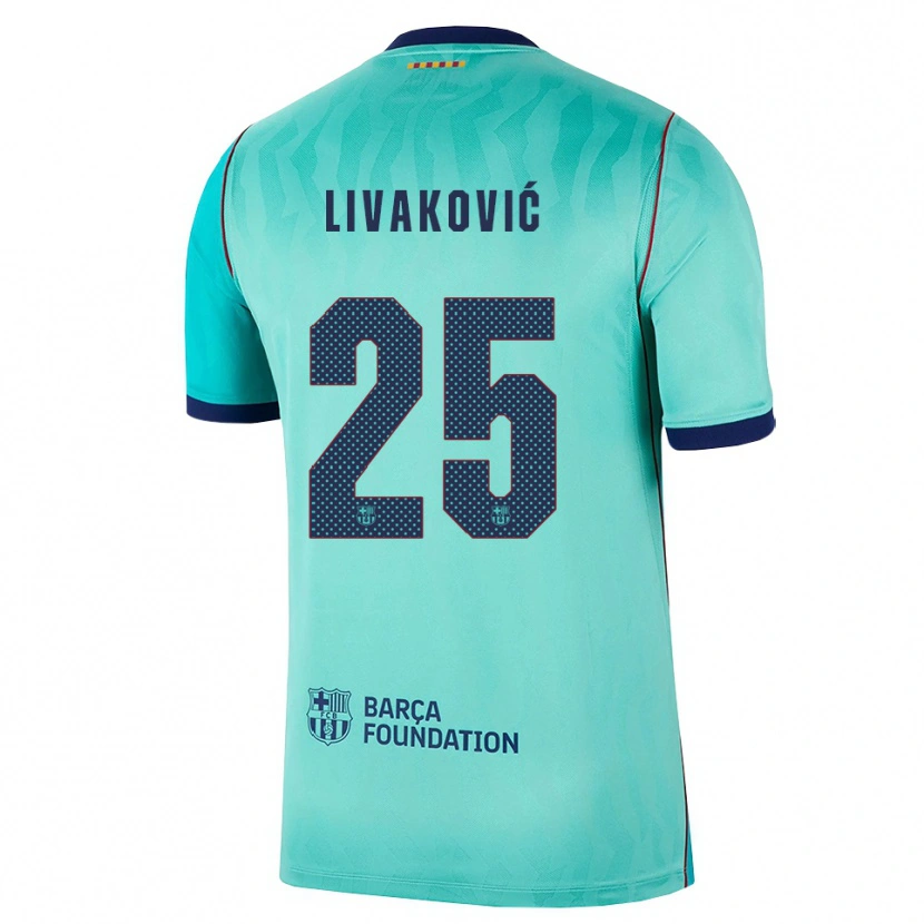 Danxen Pánské Dominik Livakovic #25 Azurová Tmavě Tyrkysová Královská Modř Třetí Hráčské Dresy 2026/27 Dres