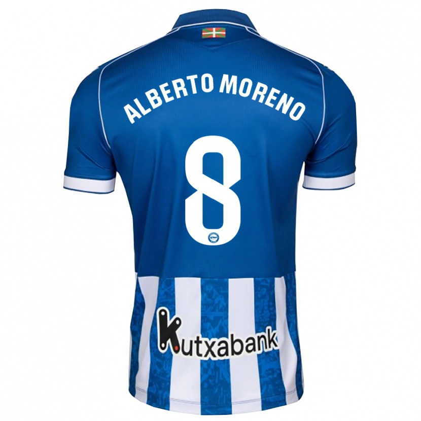 Danxen Dámské Alberto Moreno #8 Modrá Bílá Černá Domů Hráčské Dresy 2026/27 Dres