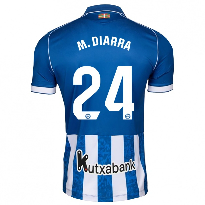 Danxen Dámské Moussa Diarra #24 Modrá Bílá Černá Domů Hráčské Dresy 2026/27 Dres
