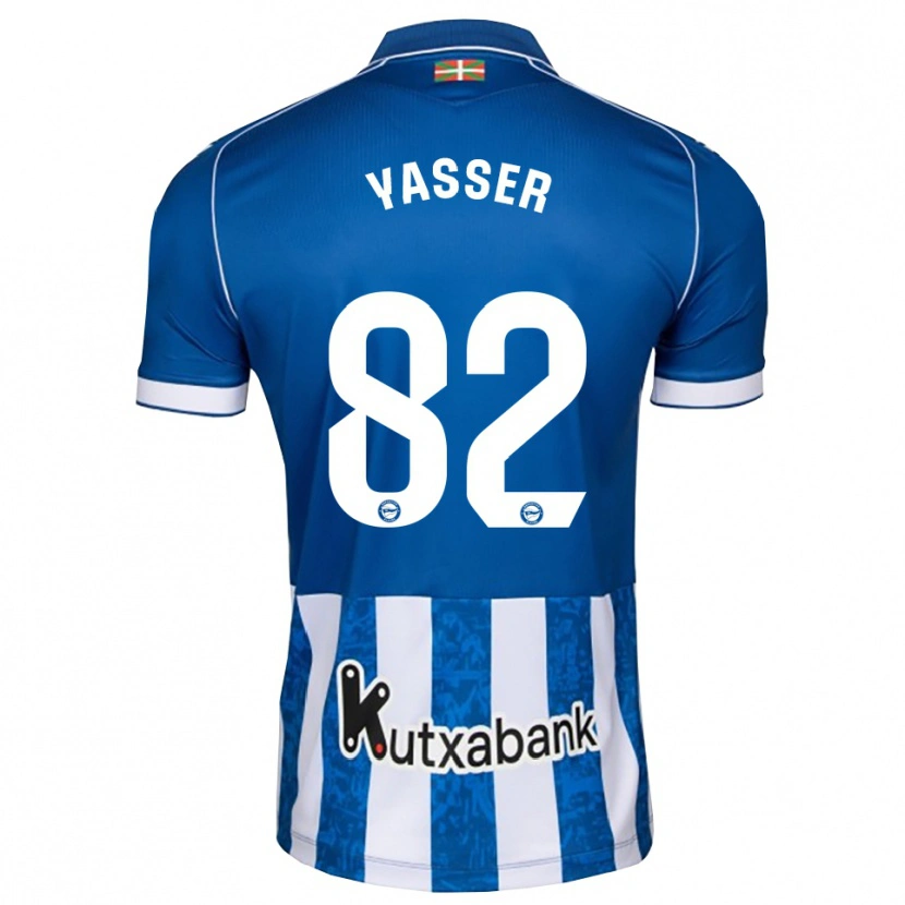 Danxen Dámské Omar Yasser #82 Modrá Bílá Černá Domů Hráčské Dresy 2026/27 Dres