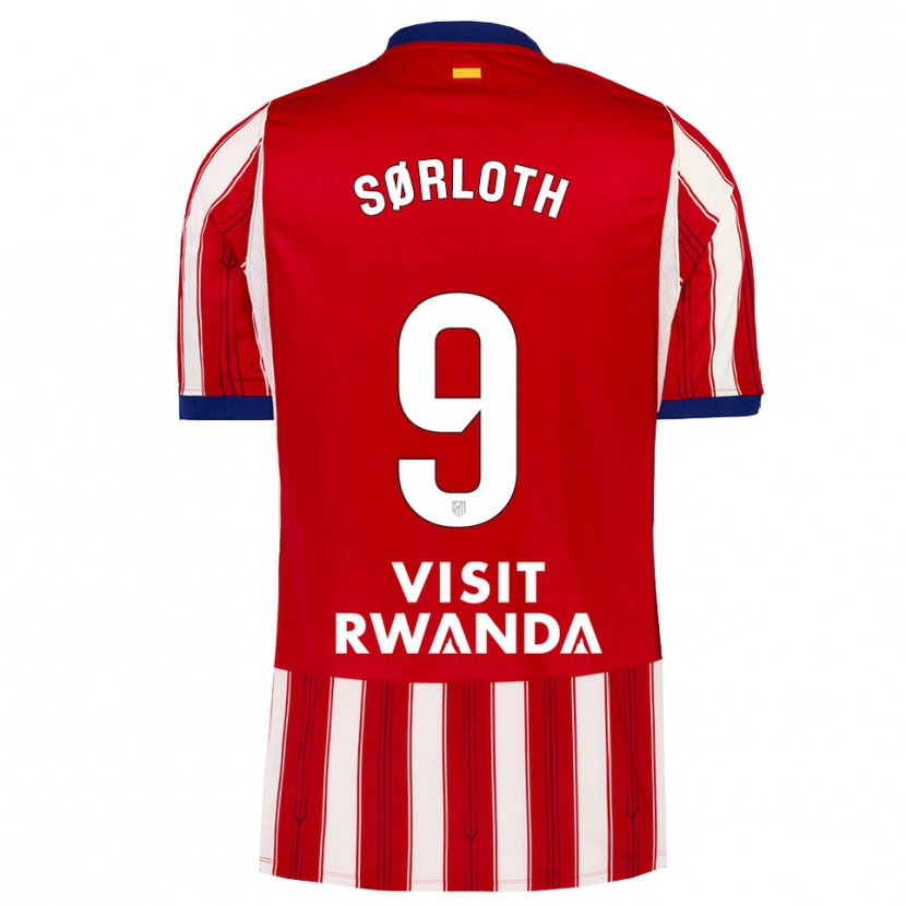 Danxen Dámské Alexander Sørloth #9 Královská Modř Červená Bílá Domů Hráčské Dresy 2026/27 Dres