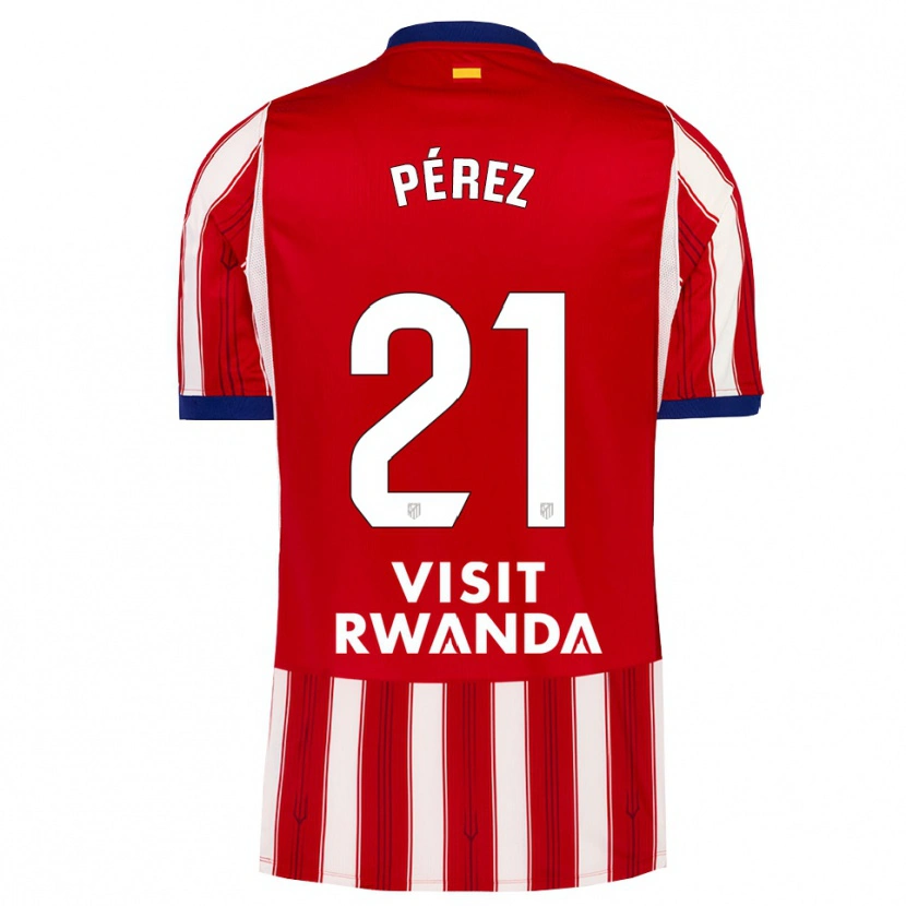 Danxen Dámské Diego Pérez #21 Královská Modř Červená Bílá Domů Hráčské Dresy 2026/27 Dres
