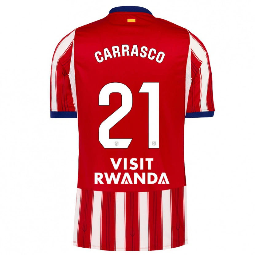 Danxen Dámské Yannick Carrasco #21 Královská Modř Červená Bílá Domů Hráčské Dresy 2026/27 Dres