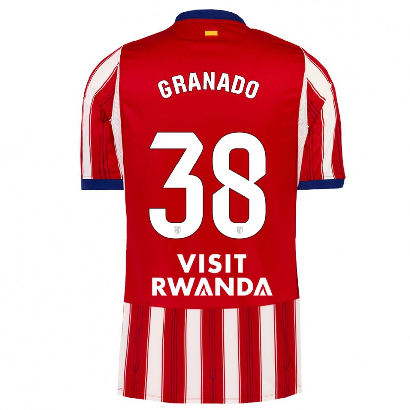Danxen Dámské Adrian Granado #38 Královská Modř Červená Bílá Domů Hráčské Dresy 2026/27 Dres