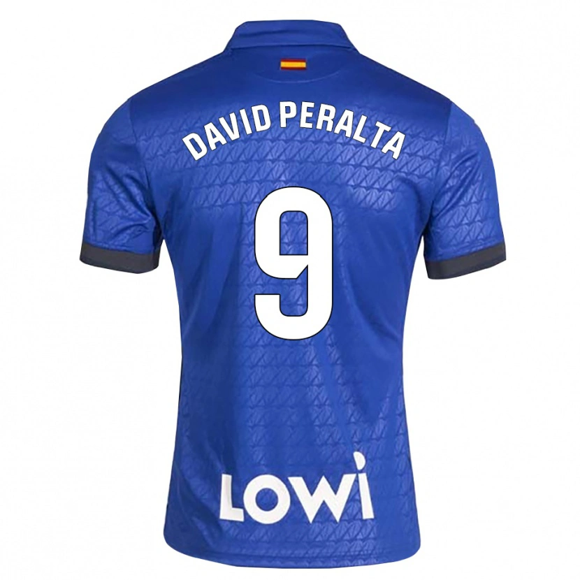 Danxen Dámské Juan David Peralta #9 Modrá Bílá Černá Domů Hráčské Dresy 2026/27 Dres