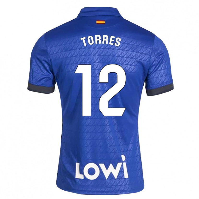 Danxen Dámské Rubén Torres #12 Modrá Bílá Černá Domů Hráčské Dresy 2026/27 Dres