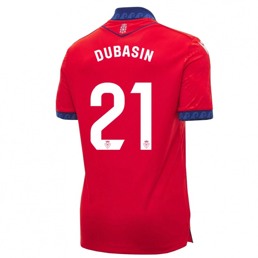 Danxen Dámské Jonathan Dubasin #21 Červená Tmavě Modrá Bílá Domů Hráčské Dresy 2026/27 Dres