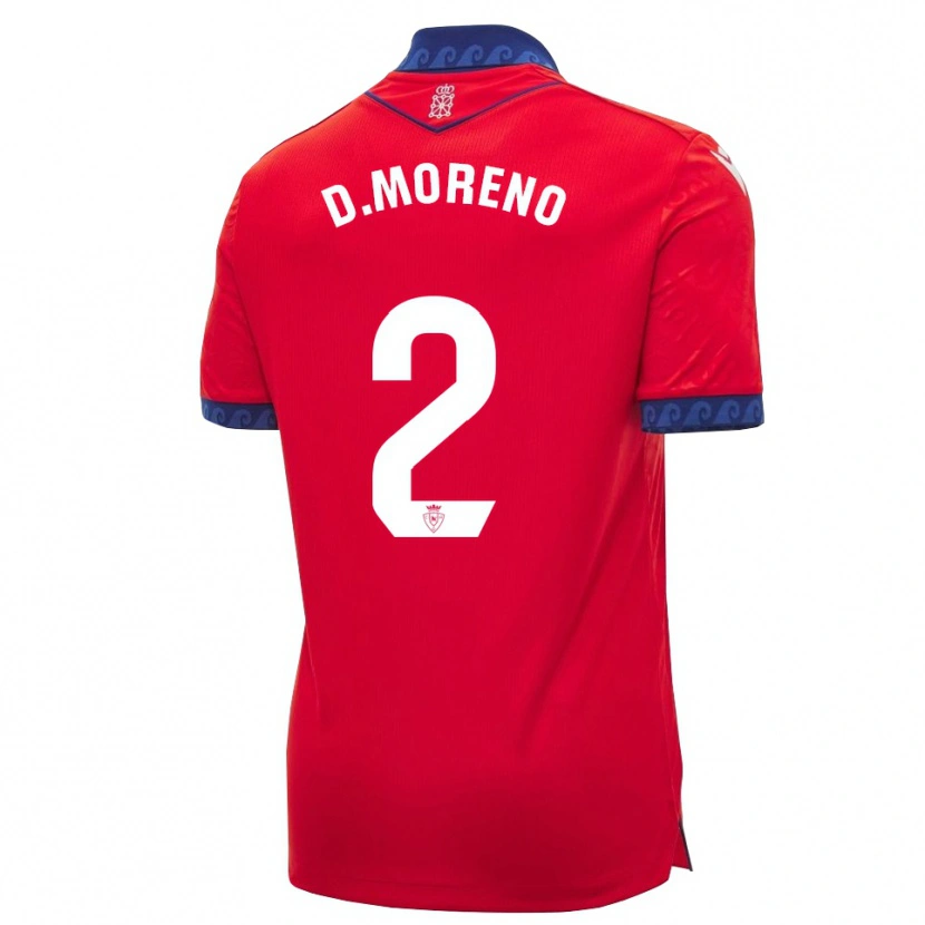 Danxen Dámské Diego Moreno #2 Červená Tmavě Modrá Bílá Domů Hráčské Dresy 2026/27 Dres