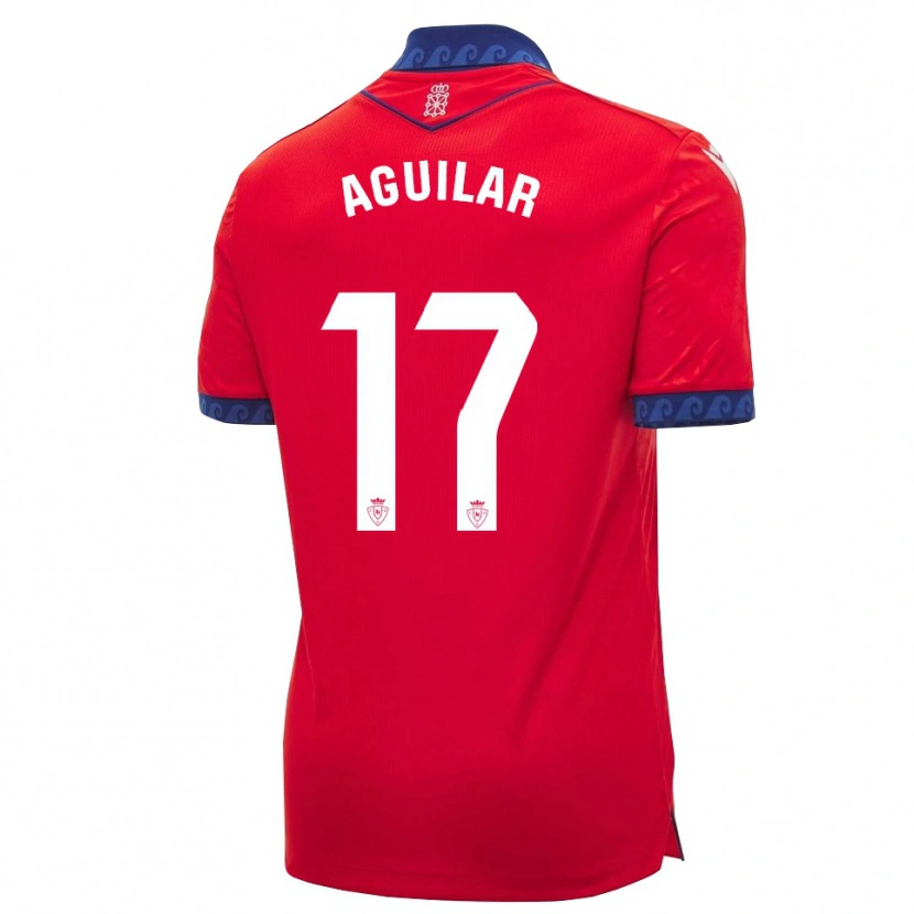 Danxen Dámské Eneko Aguilar #17 Červená Tmavě Modrá Bílá Domů Hráčské Dresy 2026/27 Dres