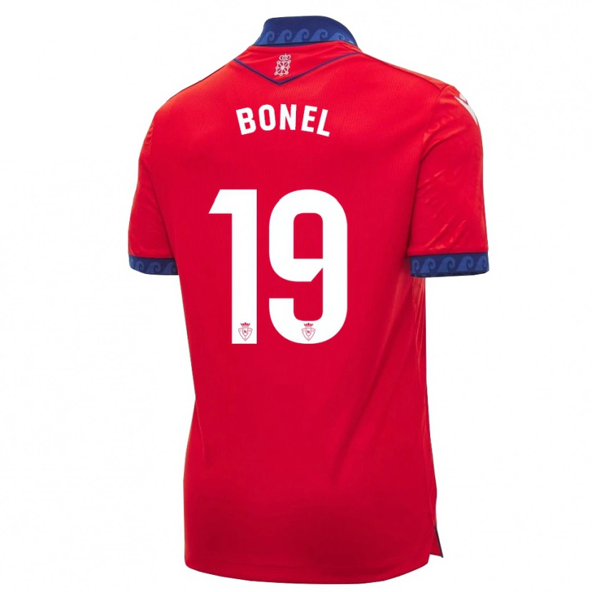 Danxen Dámské Asier Bonel #19 Červená Tmavě Modrá Bílá Domů Hráčské Dresy 2026/27 Dres