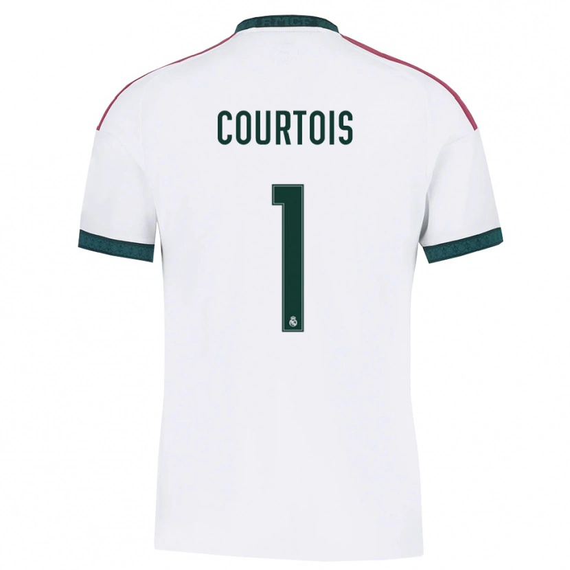Danxen Dámské Thibaut Courtois #1 Tmavě Zelená Bílá Červená Domů Hráčské Dresy 2026/27 Dres