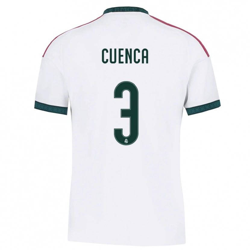 Danxen Dámské David Cuenca #3 Tmavě Zelená Bílá Červená Domů Hráčské Dresy 2026/27 Dres
