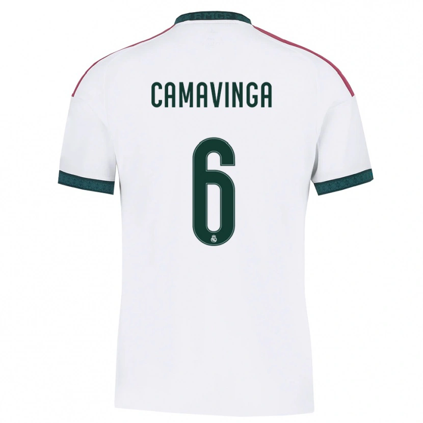 Danxen Dámské Eduardo Camavinga #6 Tmavě Zelená Bílá Červená Domů Hráčské Dresy 2026/27 Dres