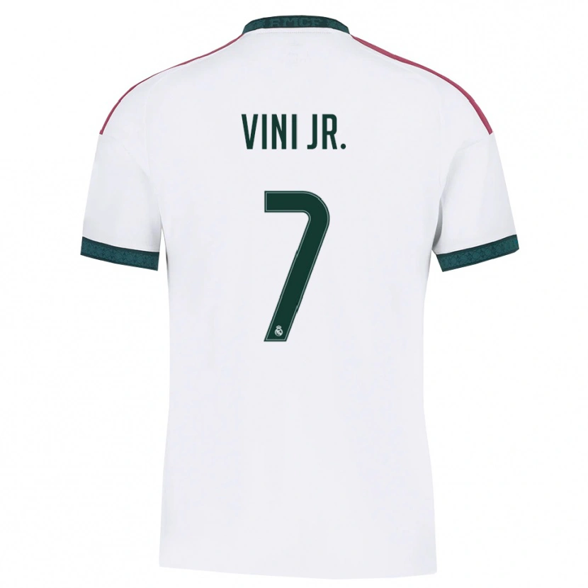Danxen Dámské Vinicius Junior #7 Tmavě Zelená Bílá Červená Domů Hráčské Dresy 2026/27 Dres