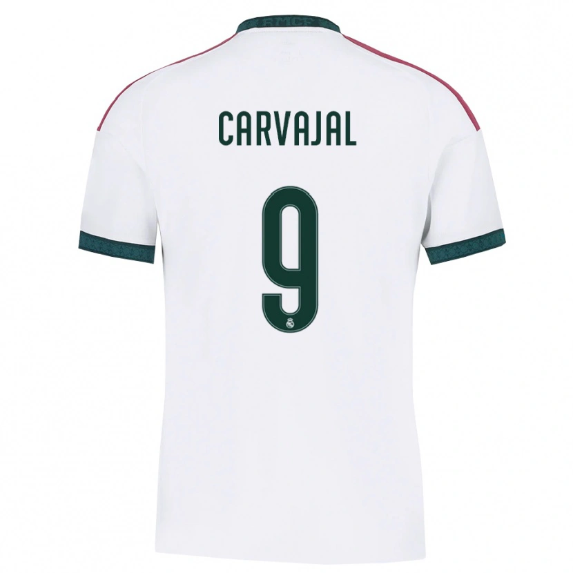 Danxen Dámské Ángel Carvajal #9 Tmavě Zelená Bílá Červená Domů Hráčské Dresy 2026/27 Dres