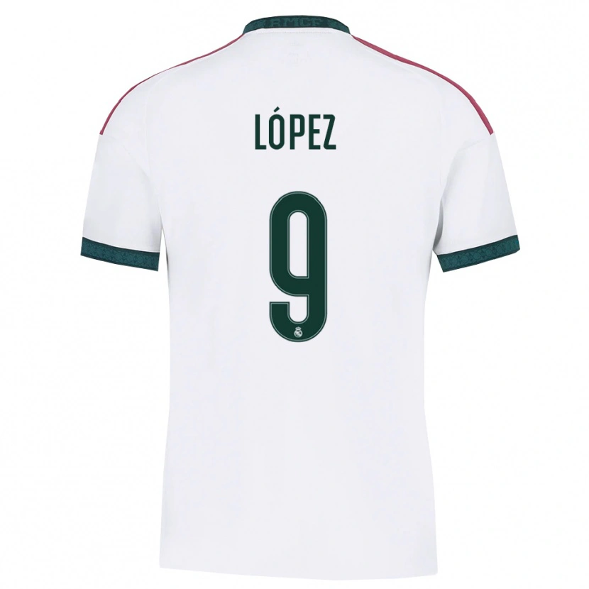 Danxen Dámské Mikel López #9 Tmavě Zelená Bílá Červená Domů Hráčské Dresy 2026/27 Dres