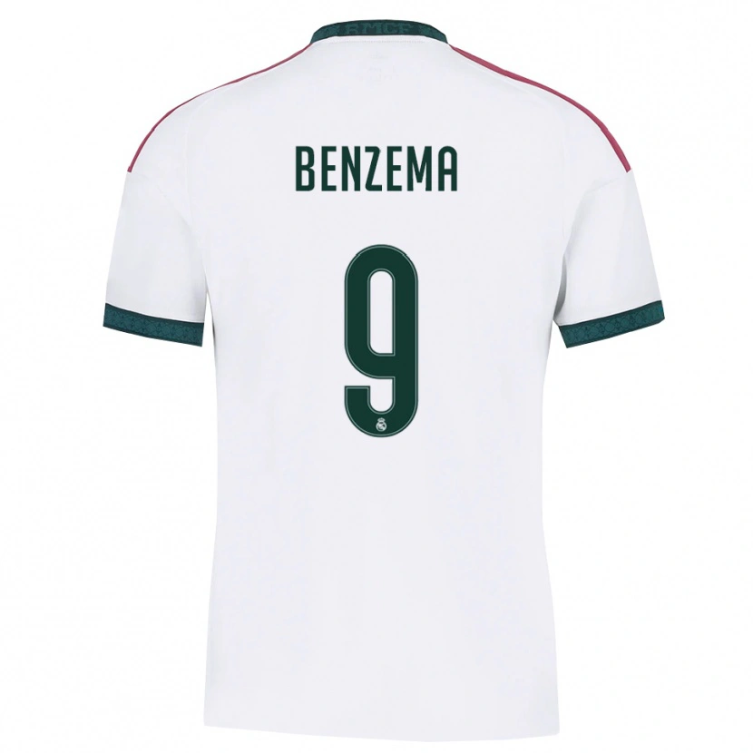 Danxen Dámské Karim Benzema #9 Tmavě Zelená Bílá Červená Domů Hráčské Dresy 2026/27 Dres