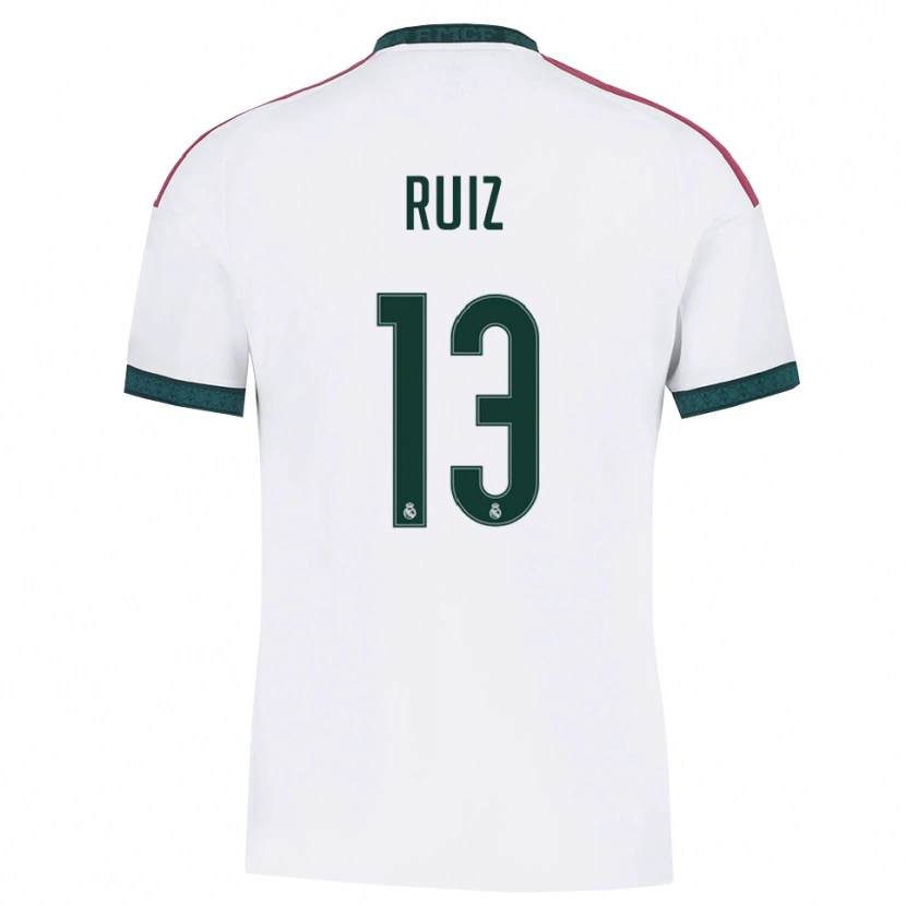 Danxen Dámské Guillermo Ruiz #13 Tmavě Zelená Bílá Červená Domů Hráčské Dresy 2026/27 Dres