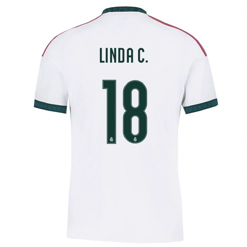 Danxen Dámské Linda Caicedo #18 Tmavě Zelená Bílá Červená Domů Hráčské Dresy 2026/27 Dres