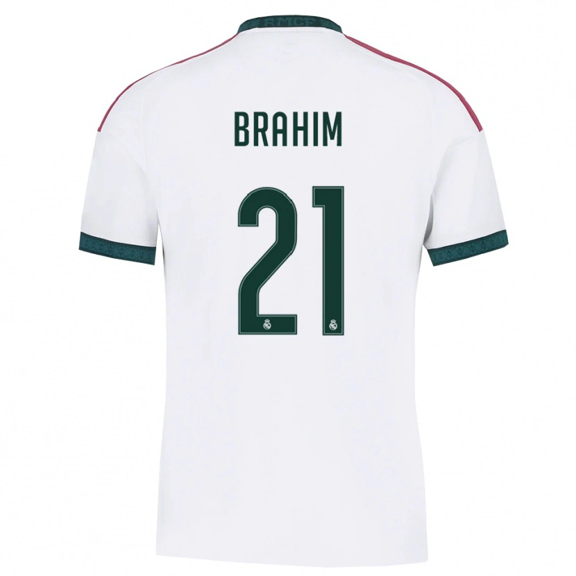 Danxen Dámské Brahim Díaz #21 Tmavě Zelená Bílá Červená Domů Hráčské Dresy 2026/27 Dres