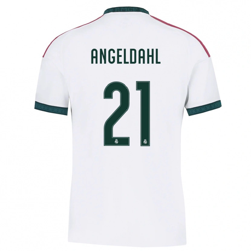 Danxen Dámské Filippa Angeldahl #21 Tmavě Zelená Bílá Červená Domů Hráčské Dresy 2026/27 Dres