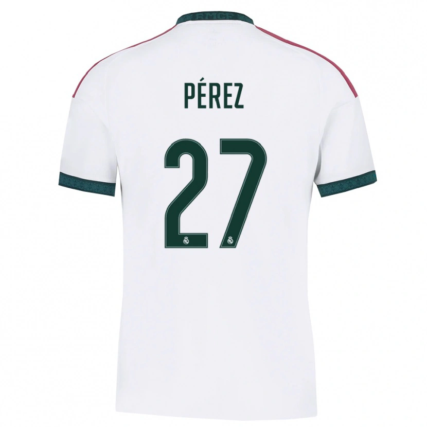 Danxen Dámské Adrián Pérez #27 Tmavě Zelená Bílá Červená Domů Hráčské Dresy 2026/27 Dres