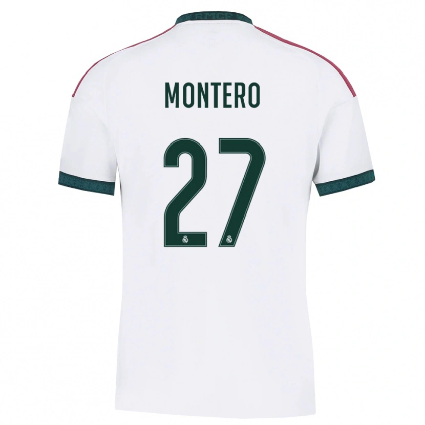 Danxen Dámské Pablo Montero #27 Tmavě Zelená Bílá Červená Domů Hráčské Dresy 2026/27 Dres