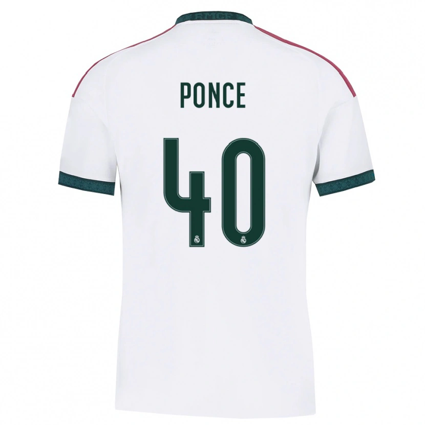Danxen Dámské Guille Ponce #40 Tmavě Zelená Bílá Červená Domů Hráčské Dresy 2026/27 Dres