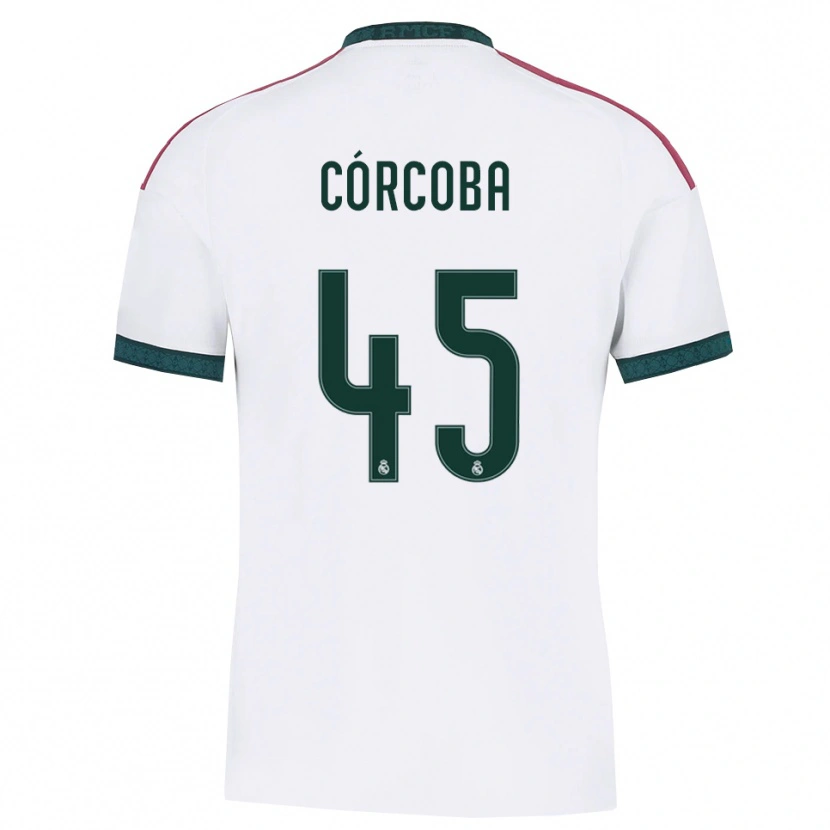 Danxen Dámské Andrés Córcoba #45 Tmavě Zelená Bílá Červená Domů Hráčské Dresy 2026/27 Dres