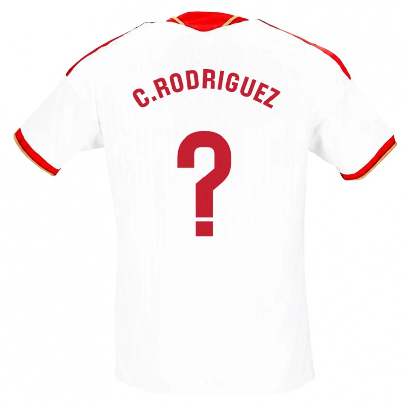Danxen Dámské Carlos Rodríguez #0 Bílá Červená Domů Hráčské Dresy 2026/27 Dres