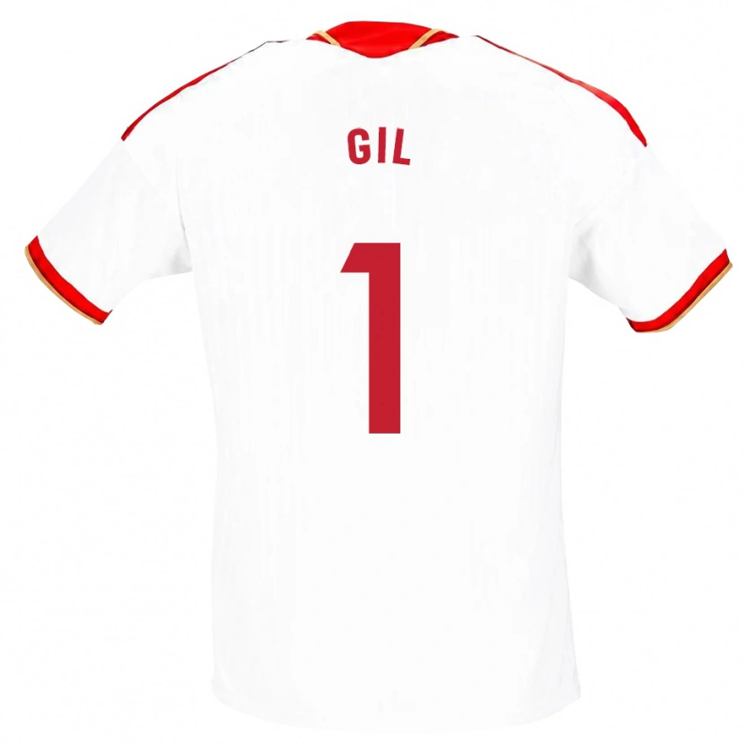 Danxen Dámské David Gil #1 Bílá Červená Domů Hráčské Dresy 2026/27 Dres