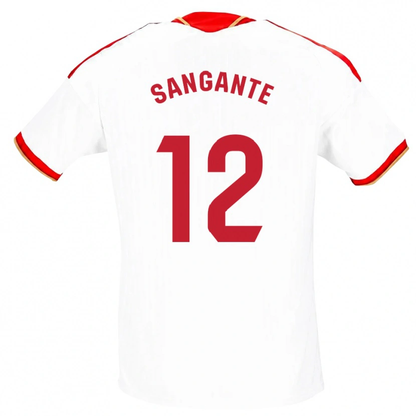 Danxen Dámské Arouna Sangante #12 Bílá Červená Domů Hráčské Dresy 2026/27 Dres