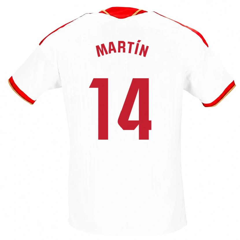 Danxen Dámské Nazaret Martín #14 Bílá Červená Domů Hráčské Dresy 2026/27 Dres