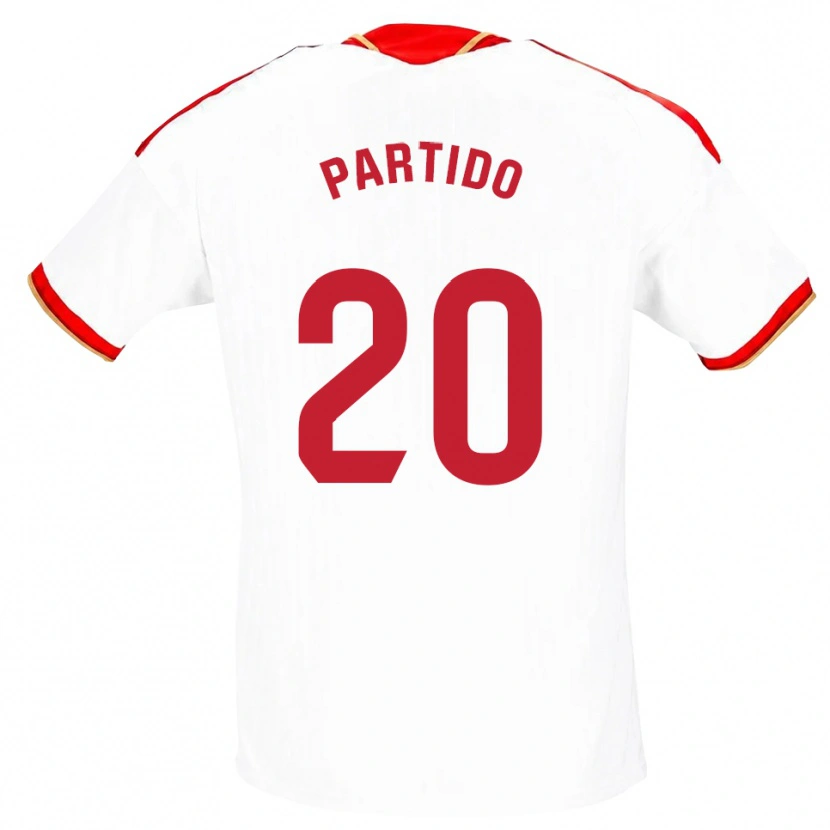 Danxen Dámské Paula Partido #20 Bílá Červená Domů Hráčské Dresy 2026/27 Dres