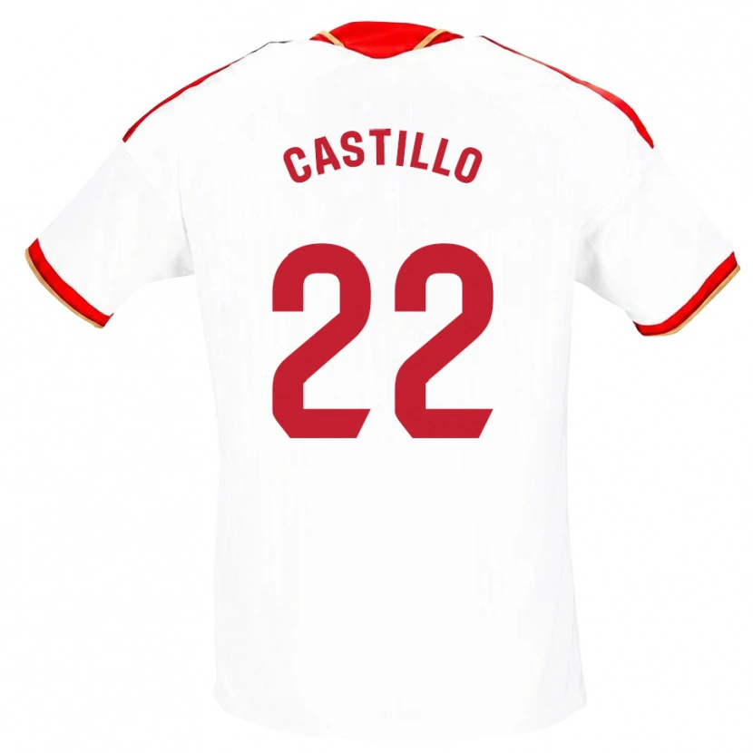 Danxen Dámské José Castillo #22 Bílá Červená Domů Hráčské Dresy 2026/27 Dres