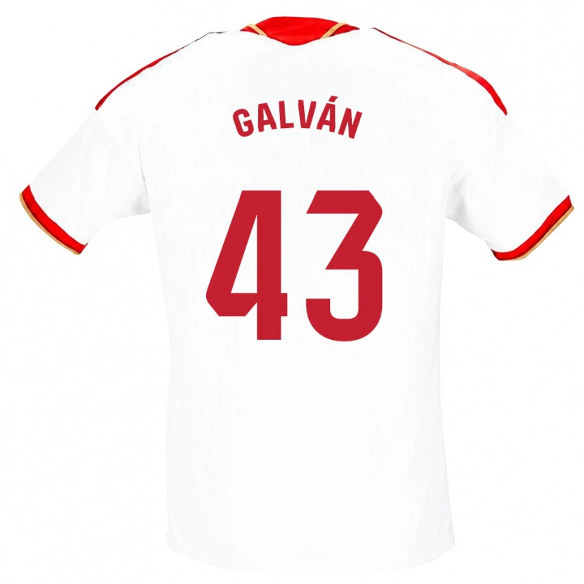 Danxen Dámské Arnaudis Galván #43 Bílá Červená Domů Hráčské Dresy 2026/27 Dres