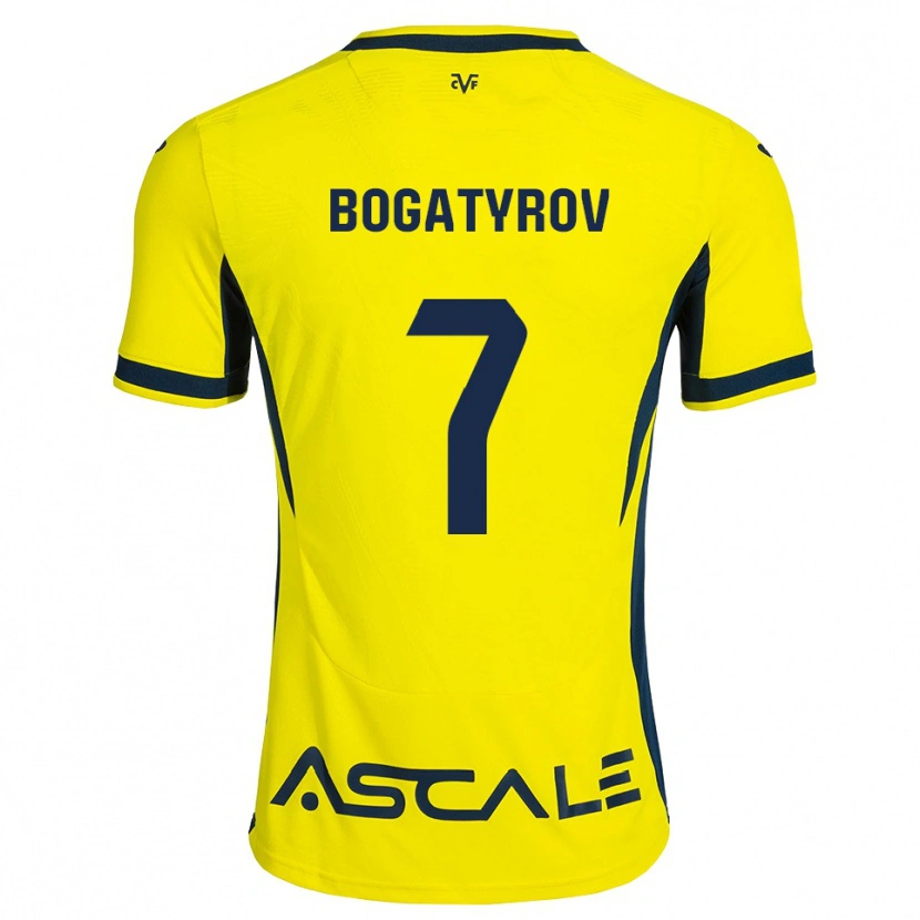 Danxen Dámské Vladyslav Bogatyrov #7 Žlutá Černá Červená Domů Hráčské Dresy 2026/27 Dres