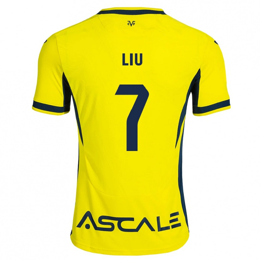Danxen Dámské Kaiyuan Liu #7 Žlutá Černá Červená Domů Hráčské Dresy 2026/27 Dres