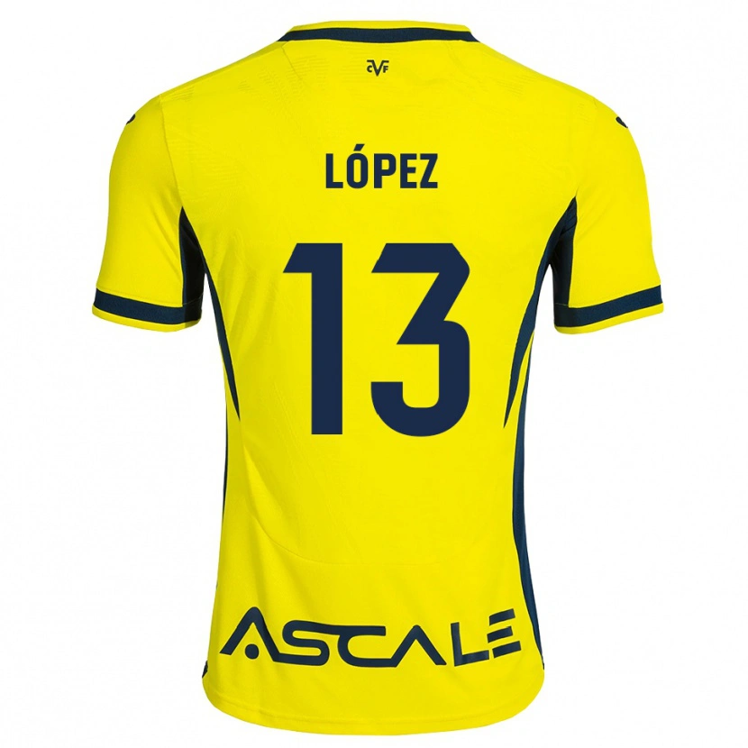 Danxen Dámské Carlos López #13 Žlutá Černá Červená Domů Hráčské Dresy 2026/27 Dres