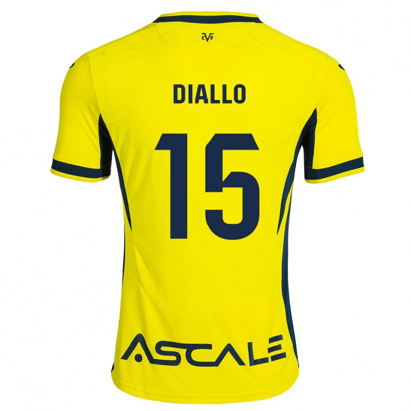 Danxen Dámské Moussa Diallo #15 Žlutá Černá Červená Domů Hráčské Dresy 2026/27 Dres