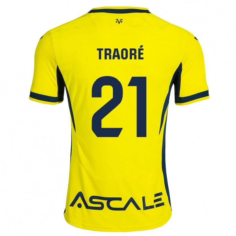 Danxen Dámské Moussa Traoré #21 Žlutá Černá Červená Domů Hráčské Dresy 2026/27 Dres