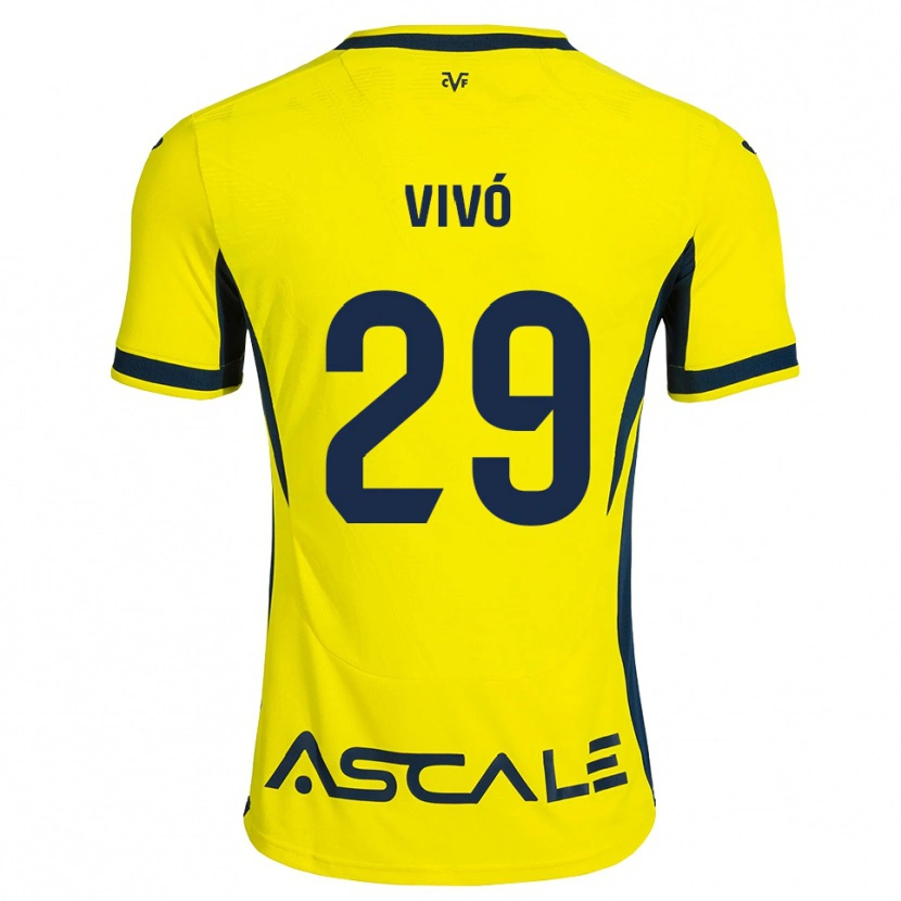 Danxen Dámské Adrián Vivó #29 Žlutá Černá Červená Domů Hráčské Dresy 2026/27 Dres